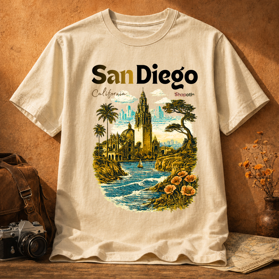San Diego California Vintage Landmark T-Shirt