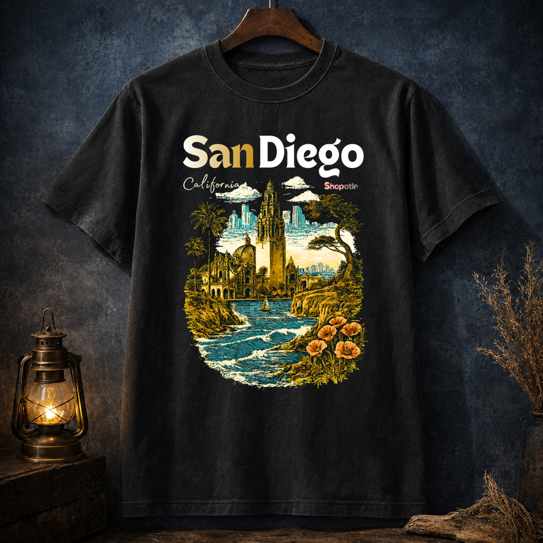San Diego California Vintage Landmark T-Shirt