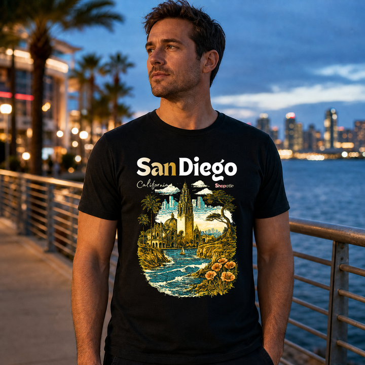 San Diego California Vintage Landmark T-Shirt