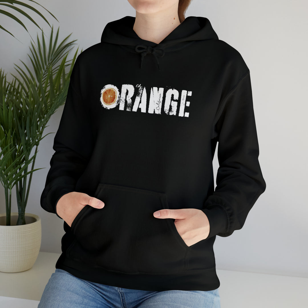 Orange Hooded Sweatshirt