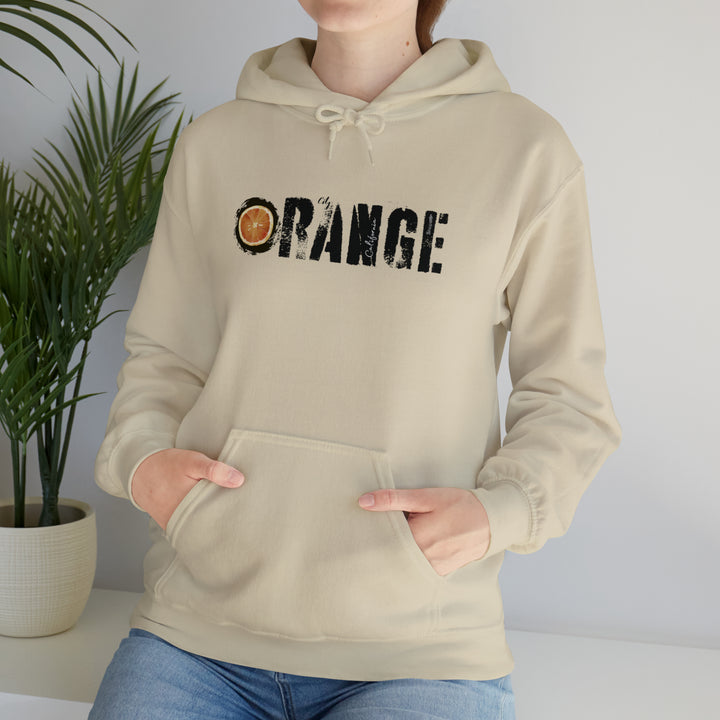 Orange Hooded Sweatshirt
