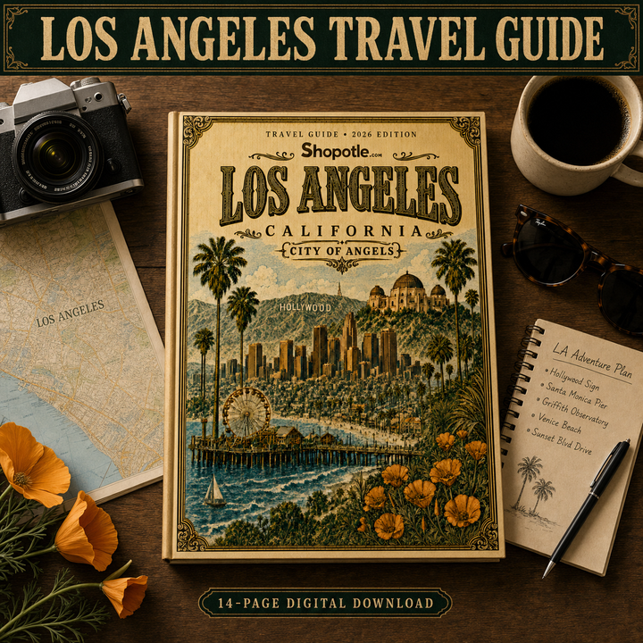Los Angeles Travel Guide — Printable PDF City Guide, Digital Download, LA Trip Planner