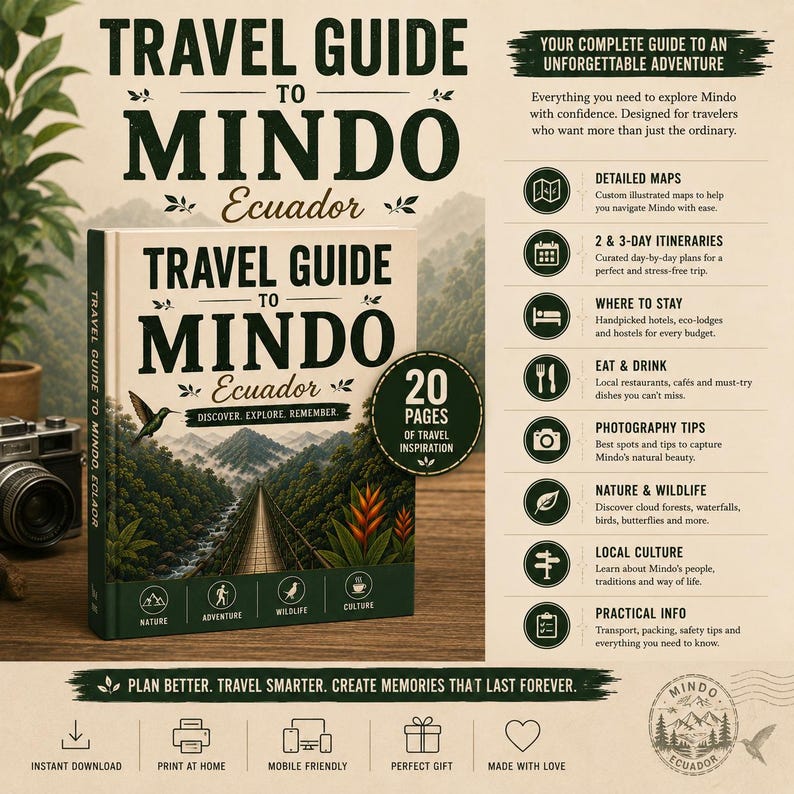 Mindo travel guide inside pages