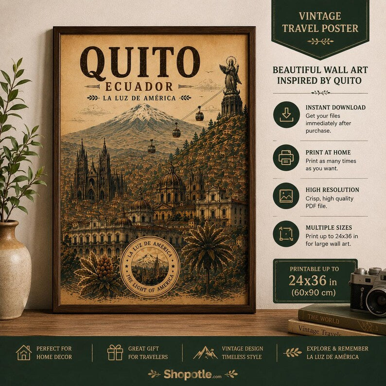 Quito travel poster
