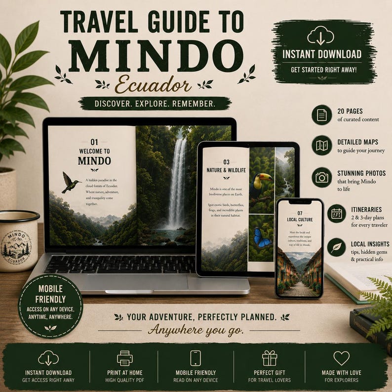 Mindo travel guide itinerary pages