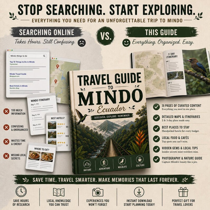 Mindo travel guide photography guide page