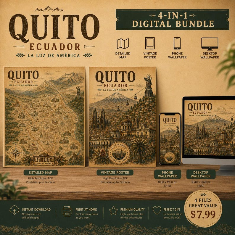Quito Ecuador 4-in-1 digital bundle